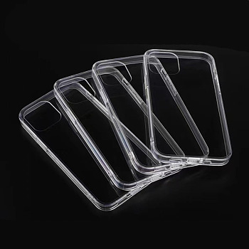 Transparent DIY Blank Silicone Smartphone Case, Fit for iPhone14Pro MAX, For DIY Epoxy Resin Pouring Phone Case, Clear, 16.08x7.81x0.78cm