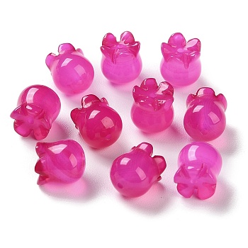 Dyed Natural Agate Beads, Lily of The Valley, 10x9.5mm, Hole: 1.2mm
