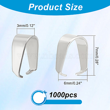 dikosmetische 1000Stk. 201 Schnappbügel aus Edelstahl(STAS-DC0009-65)-2