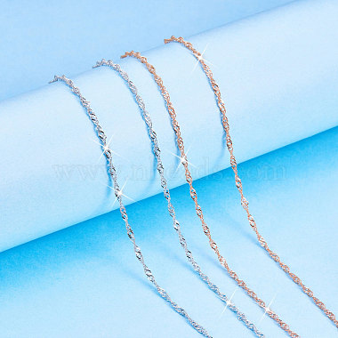 SHEGRACE 925 Sterling Silver Chain Necklaces(JN737B)-3