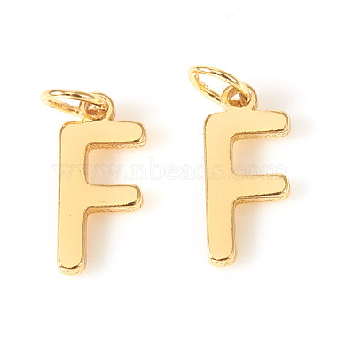 Real 18K Gold Plated Alphabet Brass Charms