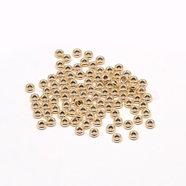 Real Gold Filled Rondelle Brass Spacer Beads