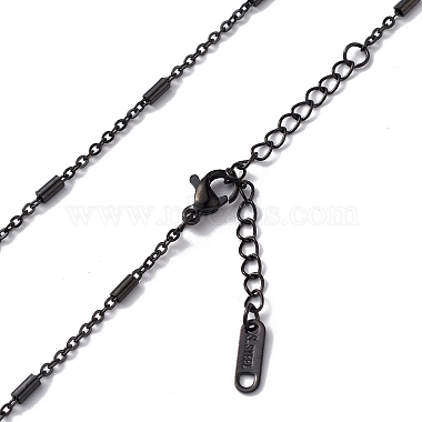 304 collar de cadena de eslabones de columna de acero inoxidable para hombres y mujeres(NJEW-K245-019C)-2