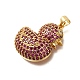 Rack Plating Brass Micro Pave Cubic Zirconia Pendants(ZIRC-F142-01G-03)-2