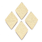 316 Surgical Stainless Steel Pendants, Rhombus, Real 14K Gold Plated, 22x15x1mm, Hole: 0.9mm(STAS-N097-049A-01)
