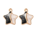 Alloy Enamel Pendants, Star Charms, Golden, 20x17.5x3mm, Hole: 1.6mm(FIND-K030-02A-G)