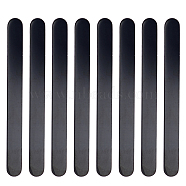 BENECREAT 8Pcs 304 Stainless Steel Flat Ring Blanks, Stamping Blanks Finger Ring Finding, Electrophoresis Black, 52x5x1.5mm(STAS-BC0003-50)