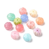Synthetic Coral Beads, Dyed, Flower, Mixed Color, 11x12x7mm, Hole: 1.4mm(CORA-F021-14)