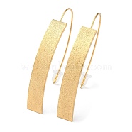 Ion Plating(IP) 304 Stainless Steel Dangle Earrings for Women, Curved Rectangle, Golden, 46.5x7mm(EJEW-D085-01G-02)