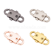 Adjustable Alloy Chain Buckles, for Chain Strap Bag Accessories, Mixed Color, 32x17x5mm, Hole: 6x6mm, 4 colors, 2pcs/color, 8pcs/box(PALLOY-CA0001-14)