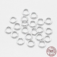 925 Sterling Silver Round Rings, Soldered Jump Rings, Closed Jump Rings, Silver, 4x0.7mm(STER-F032-08S-0.7x4)