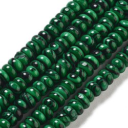 Synthetic Malachite Beads Strands, Rondelle, 4~4.5x2~2.5mm, Hole: 1mm, about 157~162pcs/strand, 15.16~15.55''(38.5~39.5cm)(G-K343-C15-01)