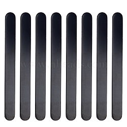 8Pcs 304 Stainless Steel Flat Ring Blanks, Stamping Blanks Finger Ring Finding, Electrophoresis Black, 52x5x1.5mm(STAS-BC0003-50)