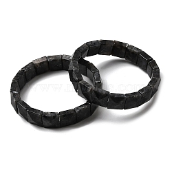 Natural Larvikite Beads Stretch Bracelets for Women Men, Inner Diameter: 2-1/4~2-3/8 inch(5.55~5.95cm) (BJEW-C097-06-06)