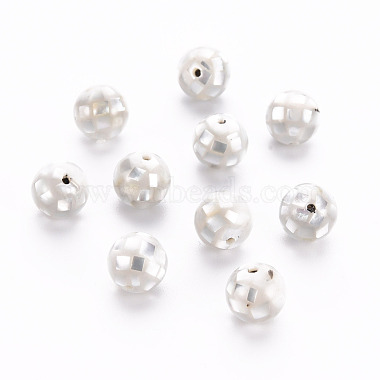 Light Grey Round Resin Beads