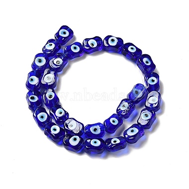 Chapelets de perles vernissées manuelles(LAMP-G154-02F)-2