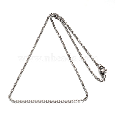 Tarnish Resistant 304 Stainless Steel Cable Chain Necklace(STAS-L164B-01P)-2