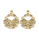 Rack Plating Brass Micro Pave Cubic Zirconia Pendants(KK-K341-54G-04)-1