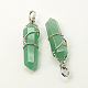 Natural Gemstone Double Terminated Pointed Pendants(G-J062-P)-3