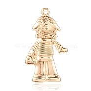 304 Stainless Steel Pendants, Boy, Long-Lasting Plated, Golden, 39x20x3mm, Hole: 2mm(STAS-K150-17G)