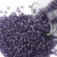 TOHO Round Seed Beads, Japanese Seed Beads, (19F) Transparent Frost Sugar Plum, 11/0, 2.2mm, Hole: 0.8mm, about 50000pcs/pound(SEED-TR11-0019F)