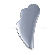 Synthetic Terahertz Stone Gua Sha Boards, Wing Shaped Scraping Massage Tools, Gua Sha Facial Tools, 101x41x7.5mm(G-A234-03)