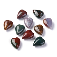 Natural Ocean Jasper Heart Love Stone, Pocket Palm Stone for Reiki Balancing, 19.5~20x15x8mm(G-H259-02)