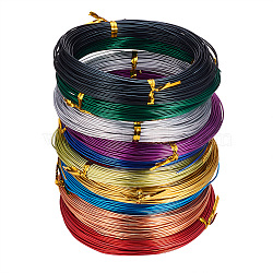 Pack of 10 rolls Mixed Color Round Aluminum Wire Jewelry Making Beading Craft Wire 20 Gauge 65 Feet/Roll, Mixed Color, 20 Gauge, 0.8mm, 20m/roll, 10 rolls/box(AW-PH0001-01-0.8mm)