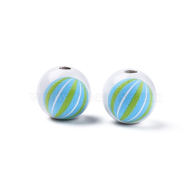 Beach Theme Printed Wooden Beads(WOOD-D006-06)-2