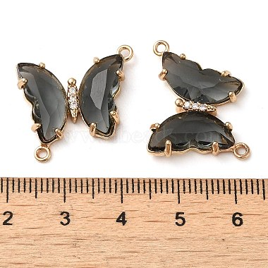 Brass Pave Faceted Glass Connector Charms(FIND-Z020-04V)-3