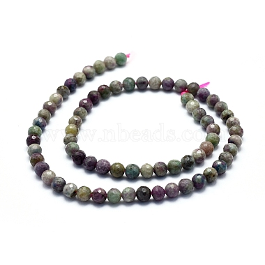 Natural Ruby in Zoisite Beads Strands(G-D0010-11-6mm)-2