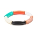 Acrylic Curved Tube Beaded Stretch Bracelet(BJEW-JB07980-03)-1
