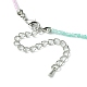Faceted Rondelle Glass Beaded Necklace for Women(NJEW-M208-02D)-5