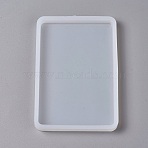 DIY Silicone Molds, Resin Casting Molds, Clay Craft Mold Tools, Rectangle, White, 126x86x10mm(X-AJEW-F030-03B)
