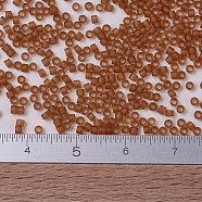 MIYUKI Delica Beads, Cylinder, Japanese Seed Beads, 11/0, (DB0777) Dyed Semi-Frosted Transparent Topaz, 1.3x1.6mm, Hole: 0.8mm, about 2000pcs/10g(X-SEED-J020-DB0777)