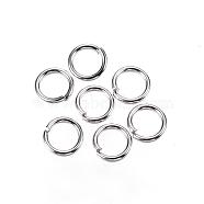 304 Stainless Steel Jump Rings, Open Jump Rings, Stainless Steel Color, 5x0.8mm, Inner Diameter: 3.4mm, 20 Gauge(STAS-D448-097P-5mm)