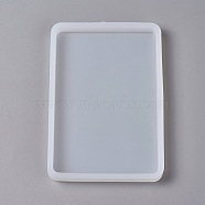 DIY Silicone Molds, Resin Casting Molds, Clay Craft Mold Tools, Rectangle, White, 126x86x10mm(X-AJEW-F030-03B)