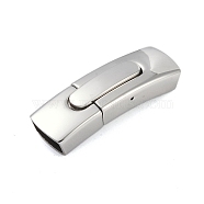 316 Stainless Steel Bayonet Clasps, Stainless Steel Color, 41.5x13x8.5mm, Hole: 11x5.5mm(STAS-K282-04P-01)