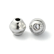 Tibetan Style Alloy Beads, Bicone, Antique Silver, 6x6mm, Hole: 1.6mm, about 746pcs/500g(TIBEB-F065-16AS)