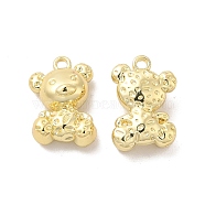 Alloy Pendants, Long-Lasting Plated, Cadmium Free & Lead Free, Bear, Light Gold, 14x9.5x5.5mm, Hole: 1.2mm(PALLOY-E024-16LG)