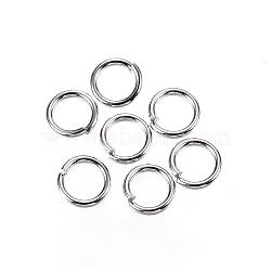 Tarnish Resistant 304 Stainless Steel Jump Rings, Open Jump Rings, Stainless Steel Color, 5x0.8mm, Inner Diameter: 3.4mm, 20 Gauge(STAS-D448-097P-5mm)