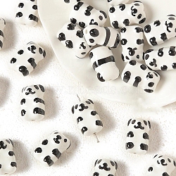 Handmade Porcelain Beads, Animals, Panda, 18x13mm(PW-WG9BF07-05)