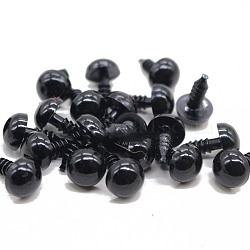 Plastic Doll Eyes, Craft Safety Eyes, with Spacer, for Doll Making, Half Round, Black, 8mm(PW-WG45371-04)