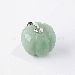 Natural Green Aventurine Display Decorations, Reiki Energy Stone Figurine, Pumpkin, 30x30mm(DJEW-PW0009-007D)