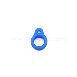 Silicone Pendant, for Electronic stylus & Lighter Making, Ring, Blue, 16x12x6mm, Hole: 2.5mm, 8mm inner diameter(SIL-WH0001-08B)