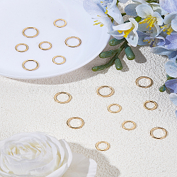 16Pcs 2 Styles 304 Stainless Steel Linking Rings, Real 24K Gold Plated, 8~10x1mm, Inner Diameter: 6~8mm, 8pcs/style(STAS-LP0005-50)