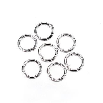 304 Stainless Steel Jump Rings, Open Jump Rings, Stainless Steel Color, 5x0.8mm, Inner Diameter: 3.4mm, 20 Gauge