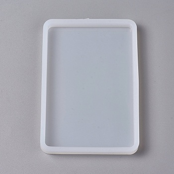 DIY Silicone Molds, Resin Casting Molds, Clay Craft Mold Tools, Rectangle, White, 126x86x10mm