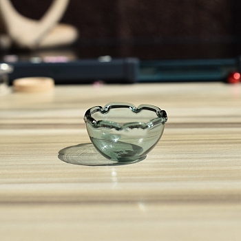 Miniature Glass Bowl, for Dollhouse Accessories Pretending Prop Decorations, Medium Sea Green, 16x5mm