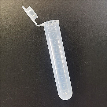 Plastic Self Sealed Bottles, Graduated Tube for Needle Storage, WhiteSmoke, 80x15mm